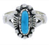 Genuine Sterling Silver Turquoise Southwestern Ring Size 5 UX32353